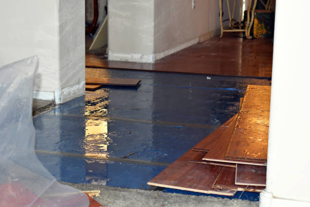 Professional Burst Pipe Water Damage technician working in Foster, RI